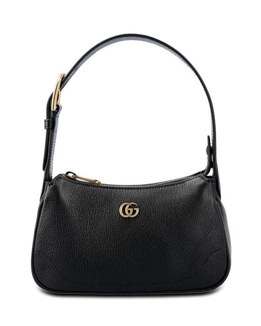 Gucci Black Aphrodite Mini Leather Shoulder Bag