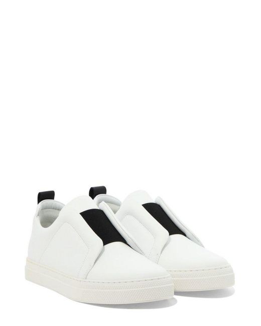 Pierre Hardy White Slip-On Sneakers