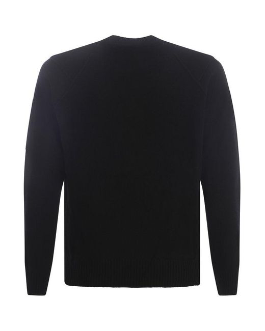 C P Company Blue Crewneck Sleeved Sweater for men