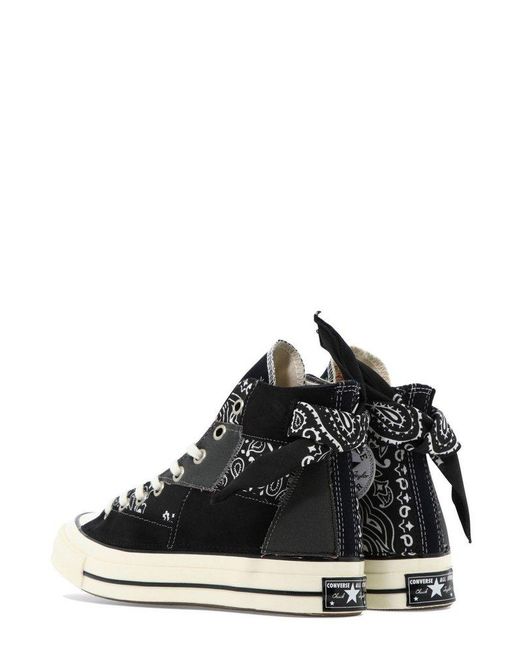 Converse Black Chuck 70 Paisley Patchwork Sneakers for men
