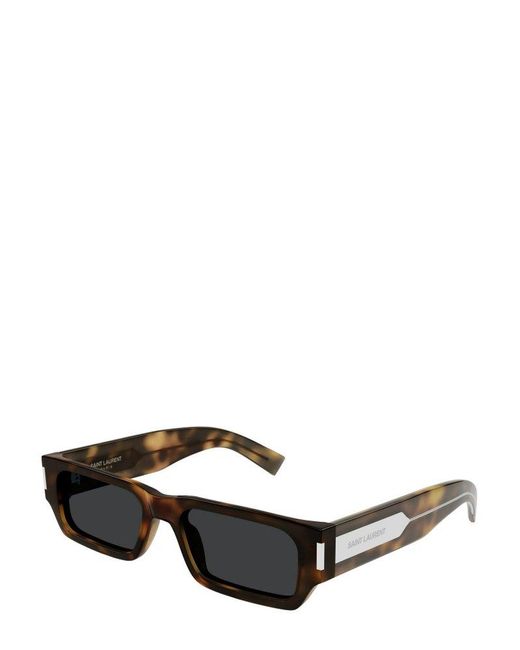 Saint Laurent Black Rectangle Frame Sunglasses