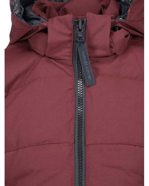 Canada Goose Red Mystique Zip-up Long Padded Coat
