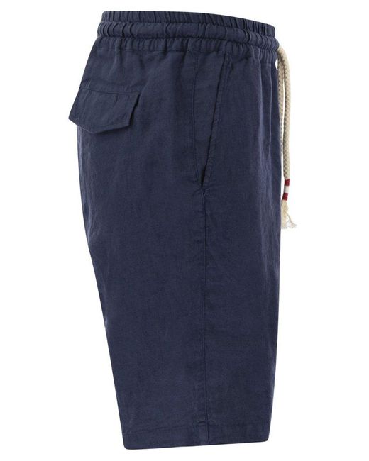 Mc2 Saint Barth Blue Marseille Drawstring Shorts for men