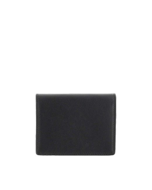 Versace Black Logo Plaque Bi-fold Wallet for men