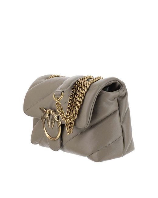 Pinko Love Mini Puff Bag in Gray Lyst