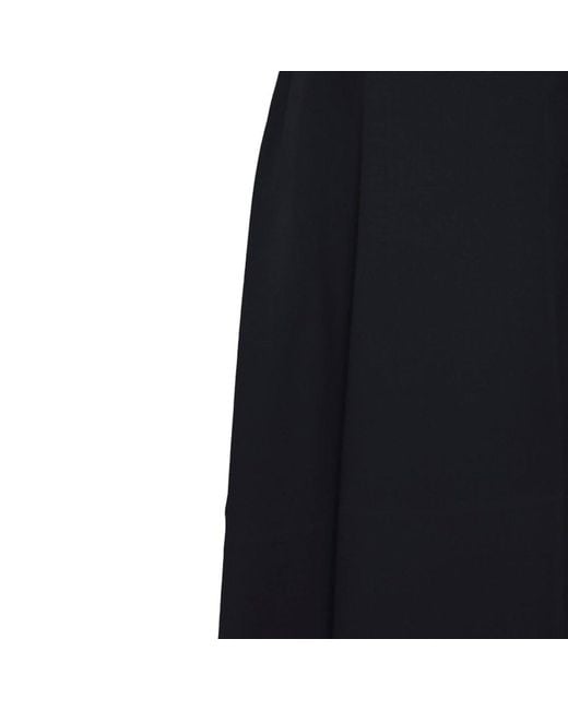 Jil Sander Black Wool Gabardine Asymmetric Skirt