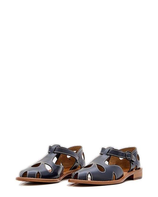Hereu Blue Floreta T-Bar Sandals