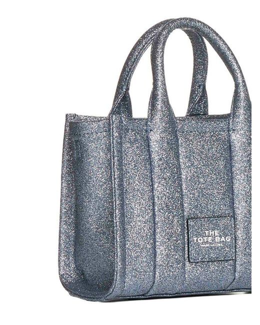 Marc Jacobs Blue The Crossbody Tote Glitter Leather Bag