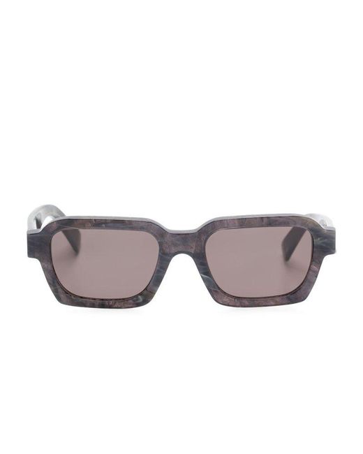 Retrosuperfuture Gray Caro Rectangle Frame Sunglasses