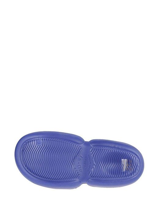 Versace Purple Logo Printed Round Toe Slides for men