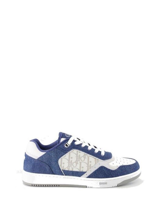 Dior Blue Oplique Printed Low-top Sneakers for men