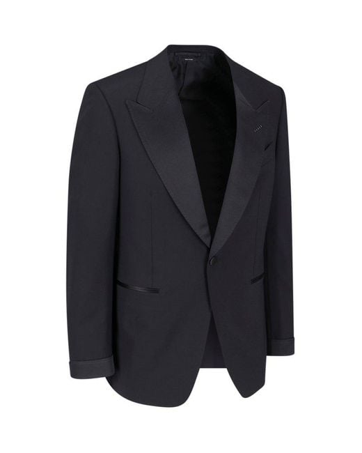 Tom Ford Black Two-piece Single-breasted Suit for men