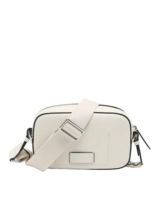 Karl Lagerfeld White K/circle Perforated Crossbody Bag