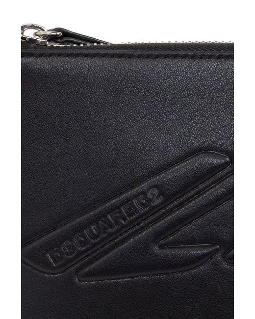 DSquared² Black Icon Logo Embossed Wallet