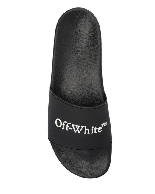 Off-White c/o Virgil Abloh Black Bookish Open Toe Slip-On Slides for men
