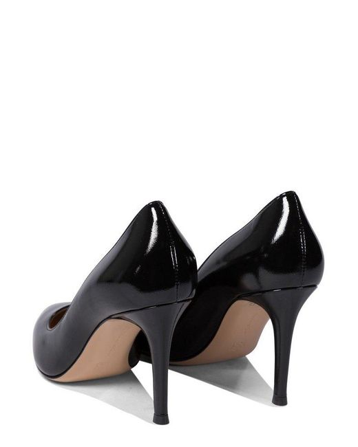 Gianvito Rossi Black Pointed Toe High Heeled Pumps