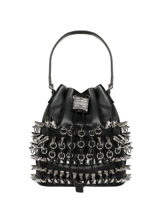Givenchy Black 4g Studded Bucket Bag