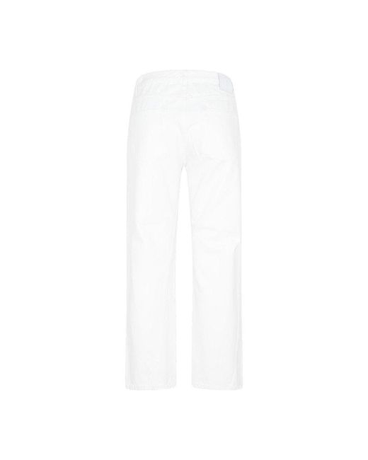 Totême  White Straight-leg Cropped Jeans