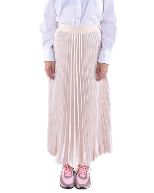 Weekend by Maxmara Pink High Waist Pleated Skirt