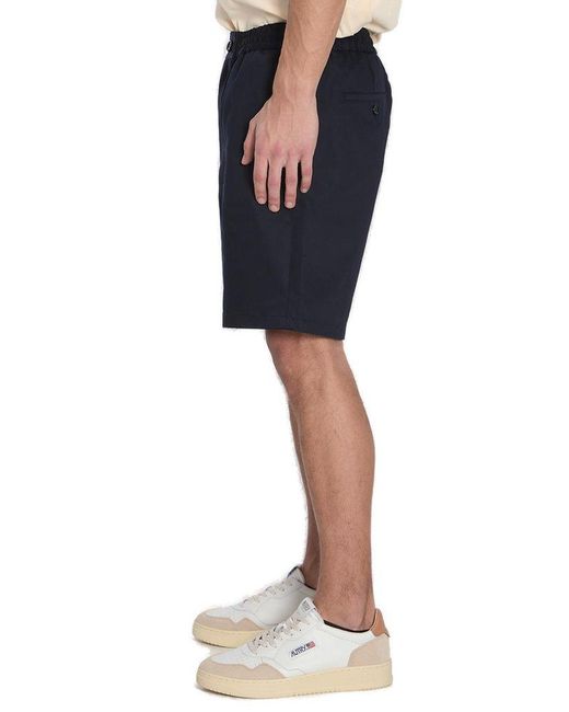 AMI Blue Paris Elastic Waist Bermuda Shorts for men