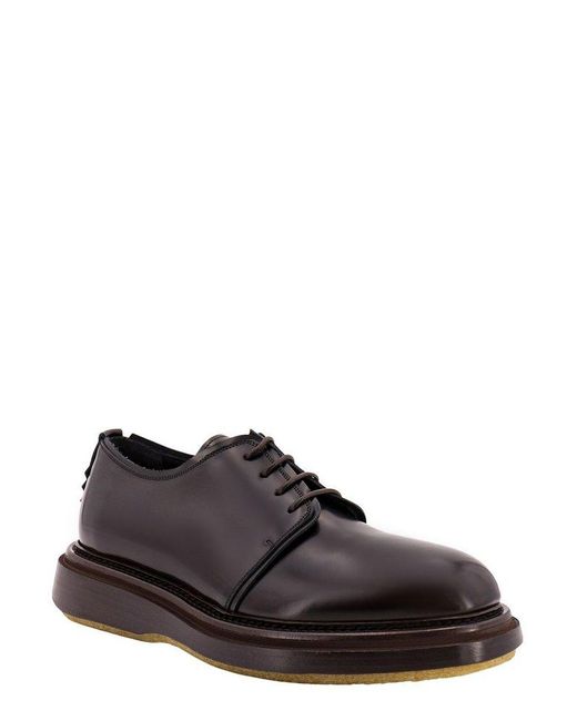 THE ANTIPODE Brown Adam Round Toe Lace-up Shoes for men