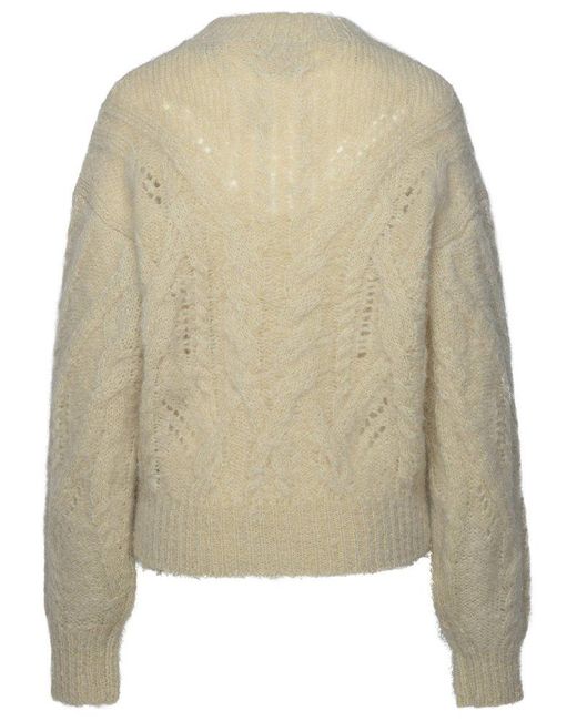 Isabel Marant Natural 'eline' Beige Mohair Blend Sweater