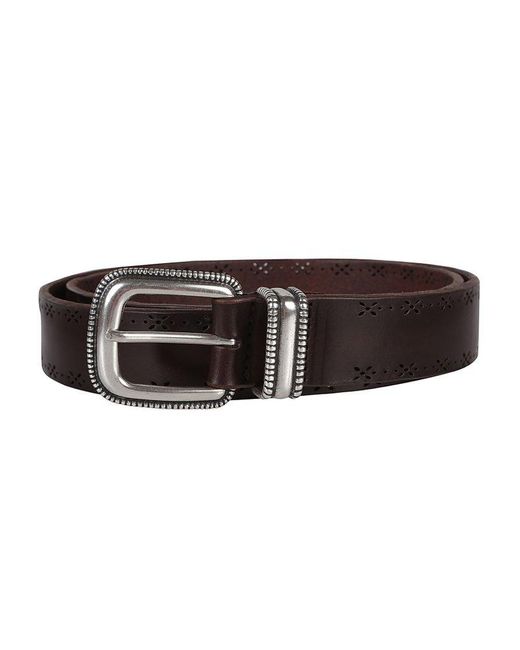 Orciani Brown Orcian Pointed Tip Laser Belt for men