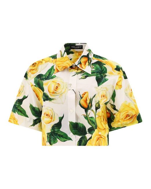 Dolce & Gabbana Metallic T-Shirt With Print