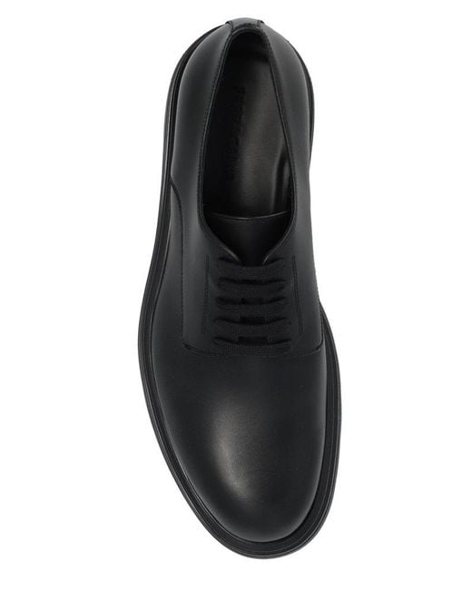 Ferragamo Black Chunky-sole Lace-up Derby Shoes for men
