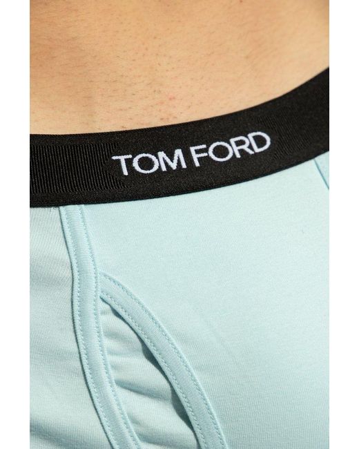 Tom Ford Blue Logo Waistband Boxers for men