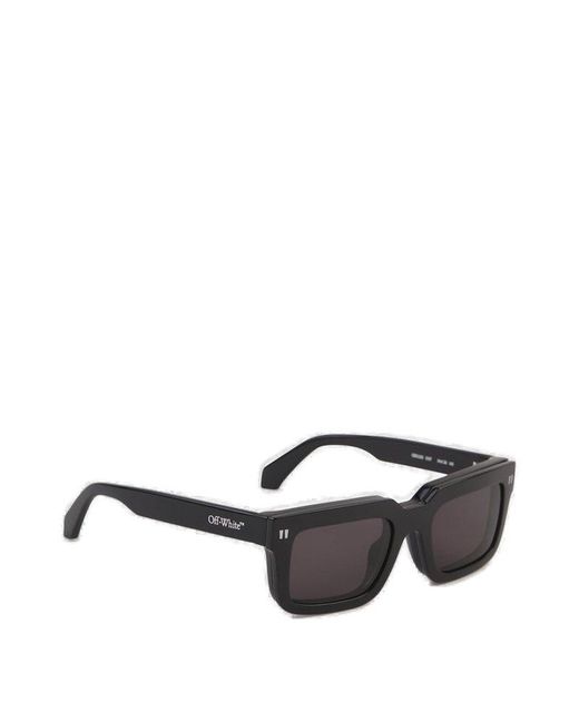 Off-White c/o Virgil Abloh Black Rectangular Frame Sunglasses for men