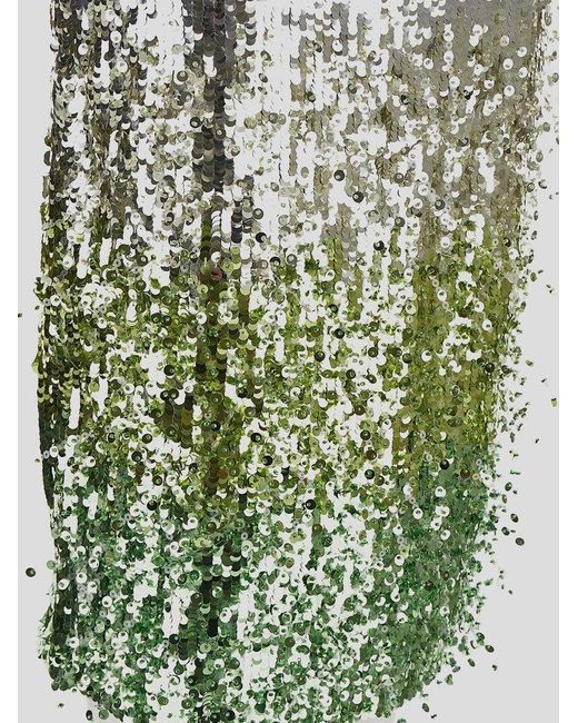 Des Phemmes Green Sequin Pencil Skirt