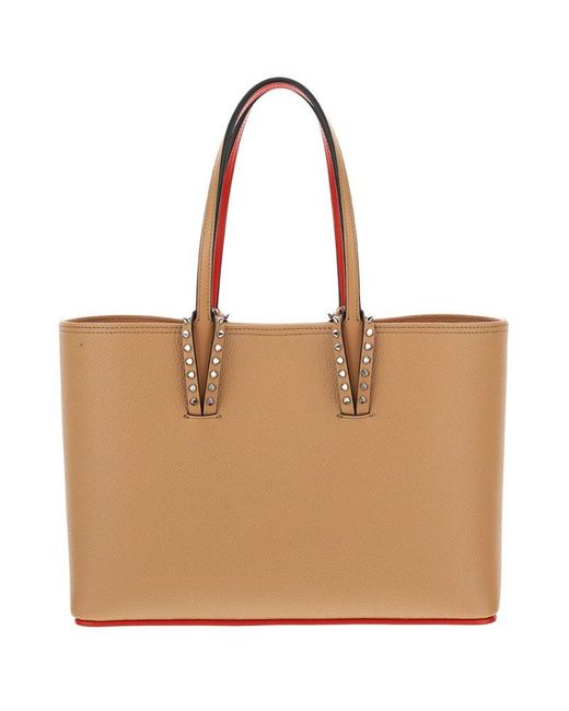 Christian Louboutin Small Cabata Leather Tote Bag in Natural | Lyst UK