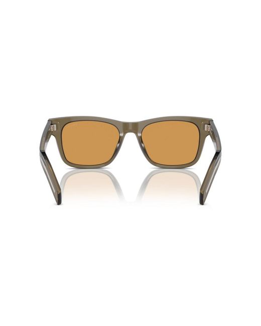 Prada Brown Rectangular Frame Sunglasses