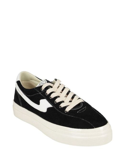 Stepney Workers Club Black Low-Top Casual Sneakers for men