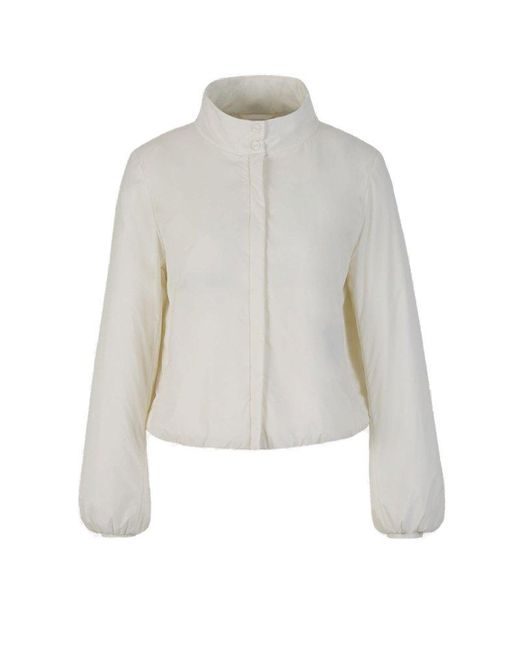 Herno White Cropped Padded Jacket