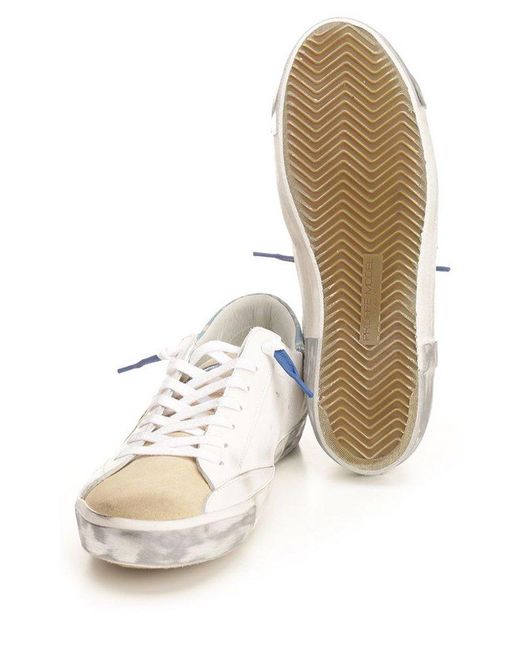 Philippe Model White Prxs Lace-Up Sneakers for men
