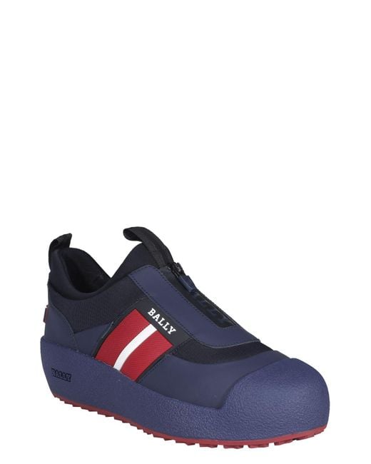 Bally Cuniro Striped Zip up Sneakers in Blue for Men Lyst