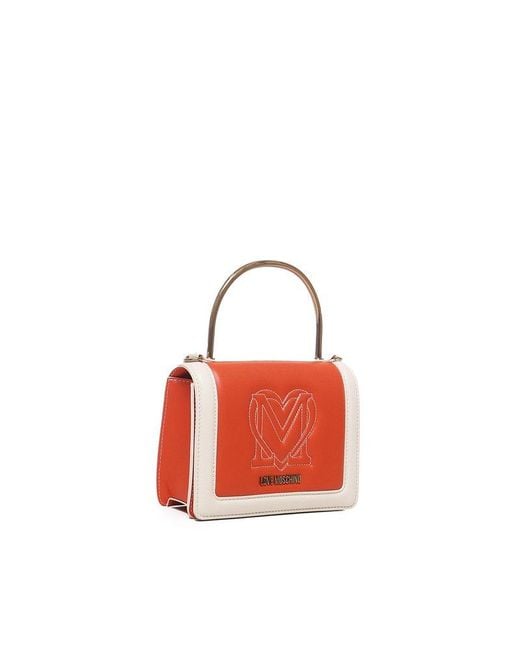Love Moschino Red Two-toned Tote Bag