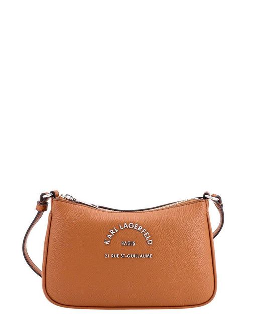 Karl Lagerfeld Rue St-guillaume Small Crossbody Bag in Brown | Lyst