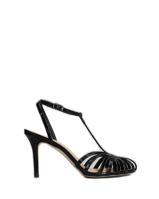 The Seller Black High-Heeled Buckle-Fastened Sandals