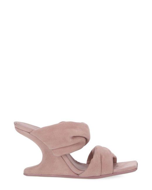 Rick Owens Pink Cantilever 8 Twisted Sandals