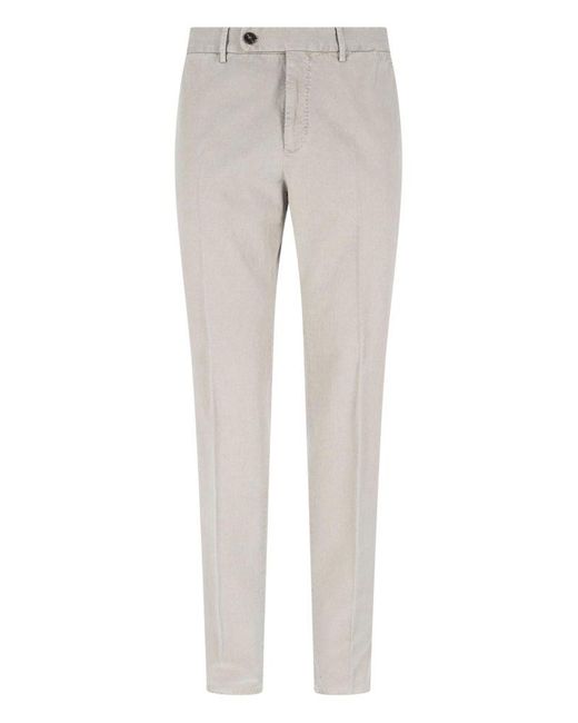 Incotex Gray Tailored Fit Classic Pants for men
