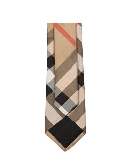 Burberry manston check silk tie sales