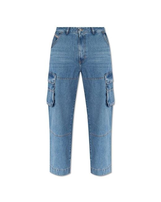 DIESEL Blue 'd-fish-cargo L.32' Jeans, for men