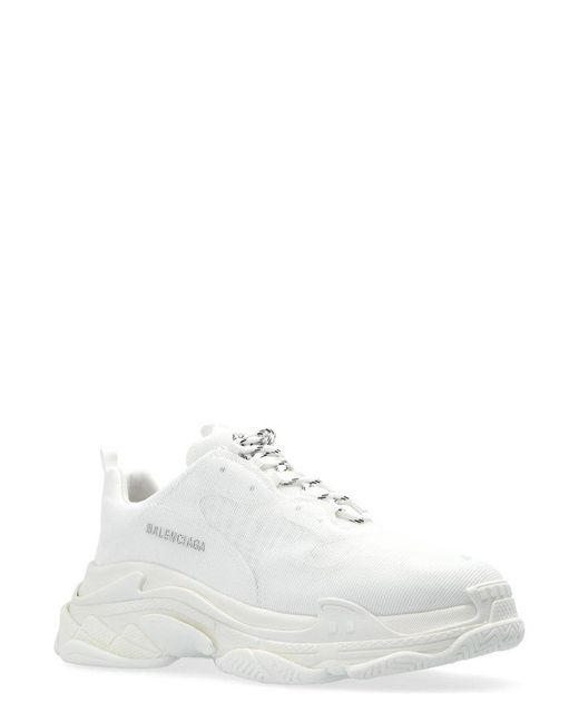 Balenciaga White Triple S Sneakers for men