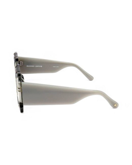 Linda Farrow Black X Markus Lupfer Rectangular Frame Sunglasses