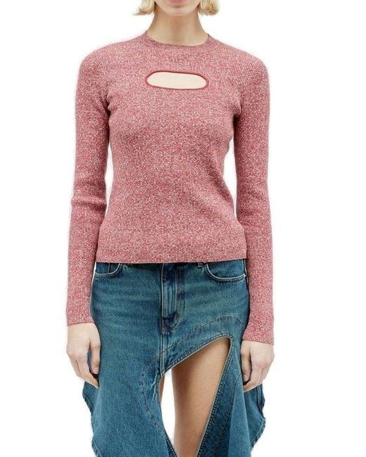 J.W. Anderson Red Front Cut Out Top