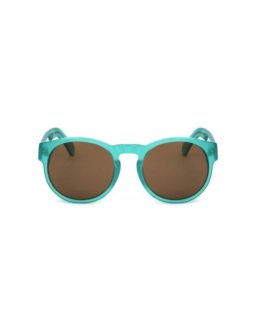 Linda Farrow Green X Dries Van Noten Round Frame Sunglasses