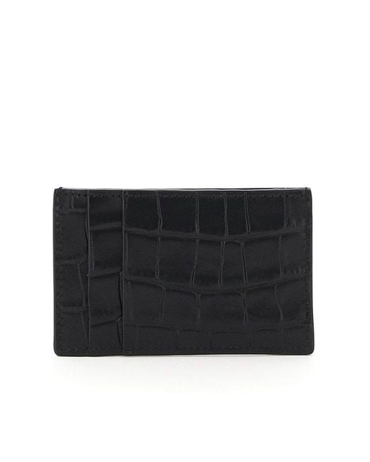 Alexander McQueen Classic Skull Embellished Card Holder in Black for ...